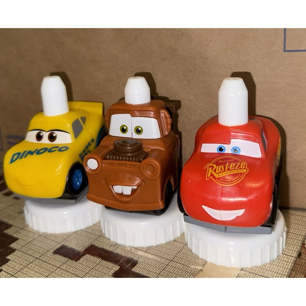 Good 2 Grow Toppers Cars Lot of 3 Lightening McQueen‎ & Mater  Dineco